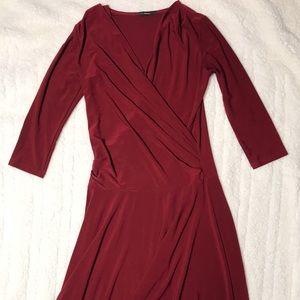 Knee length red dress